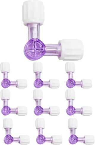 3-Way Stopcocks or 2-Way Stopcocks with Luer Connection, Disposable Medical Injection Stopcock, Sterile Individual Package, Pack of 10 (3 Way Valve Stopcocks) in Saudi Arabia