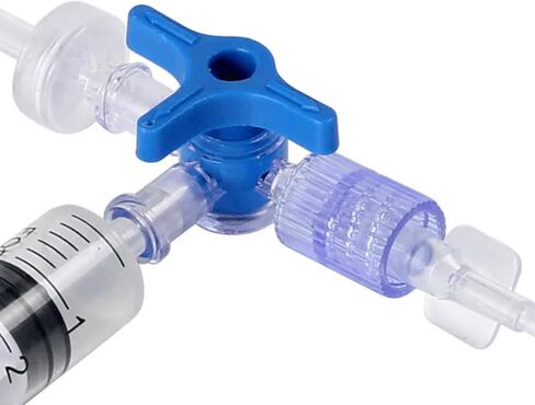 3-Way Stopcocks or 2-Way Stopcocks with Luer Connection, Disposable Medical Injection Stopcock, Sterile Individual Package, Pack of 10 (3 Way Valve Stopcocks) in Saudi Arabia