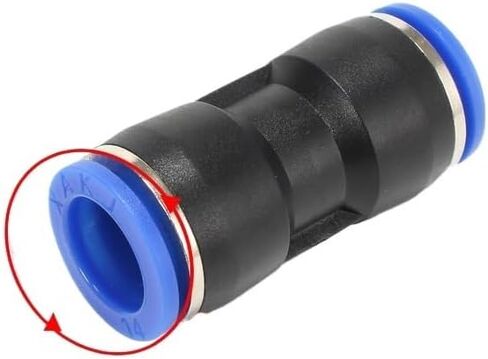 2Pcs Blue Plastic Straight Through PU-06/8/10/12PU Air Hose Quick Plug Pneumatic Connector(PU-04(100/bag)) in Saudi Arabia