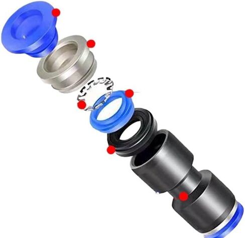 2Pcs Blue Plastic Straight Through PU-06/8/10/12PU Air Hose Quick Plug Pneumatic Connector(PU-04(100/bag)) in Saudi Arabia