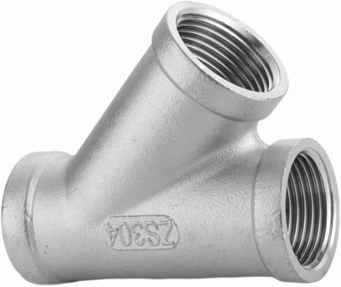 304 الفولاذ المقاوم للصدأ على شكل حرف Y، G3/4 بوصة أنثى 45 درجة فرع مائل 3 طرق تركيب الأنابيب، موزع توصيل أنابيب خرطوم المياه، قطعة واحدة in Kuwait