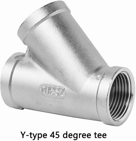 304 الفولاذ المقاوم للصدأ على شكل حرف Y، G3/4 بوصة أنثى 45 درجة فرع مائل 3 طرق تركيب الأنابيب، موزع توصيل أنابيب خرطوم المياه، قطعة واحدة in Kuwait