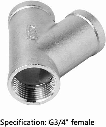 304 الفولاذ المقاوم للصدأ على شكل حرف Y، G3/4 بوصة أنثى 45 درجة فرع مائل 3 طرق تركيب الأنابيب، موزع توصيل أنابيب خرطوم المياه، قطعة واحدة in Kuwait