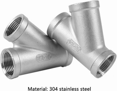 304 الفولاذ المقاوم للصدأ على شكل حرف Y، G3/4 بوصة أنثى 45 درجة فرع مائل 3 طرق تركيب الأنابيب، موزع توصيل أنابيب خرطوم المياه، قطعة واحدة in Kuwait