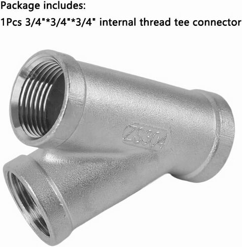 304 الفولاذ المقاوم للصدأ على شكل حرف Y، G3/4 بوصة أنثى 45 درجة فرع مائل 3 طرق تركيب الأنابيب، موزع توصيل أنابيب خرطوم المياه، قطعة واحدة in Kuwait