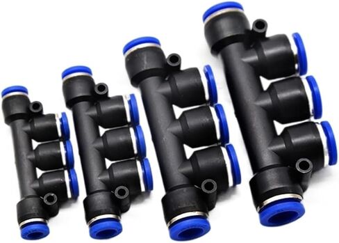 Quick Connect Air Hose Fittings, Pneumatic Air Fittings Quick Release Connectors PK PGK 6mm-12mm 5 Ways Hose Parts(PKG12-10) in Saudi Arabia