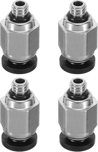 SAFIGLE 4pcs Pneumatic Quick Connect Copper Fittings M5 Threaded Straight Push-to-connect Tube Connectors Black for Air Hose Industrial Use in Saudi Arabia
