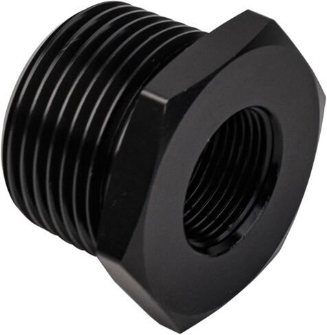 5/8-24 "NPT ذكر إلى 3/4" NPT أنثى المخفض جلبة المناسب محول عرافة الألومنيوم الأسود in Kuwait