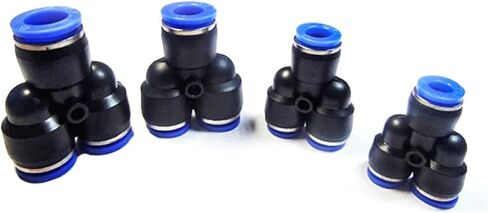 4-10 قطع موصل هوائي PY4 PY6 PY8 PY10 PY12 PY14 PY16 مجاري الهواء Y محول موصل تركيب سريع الإصدار بلمسة واحدة (PY6 (10 قطعة)) in Kuwait