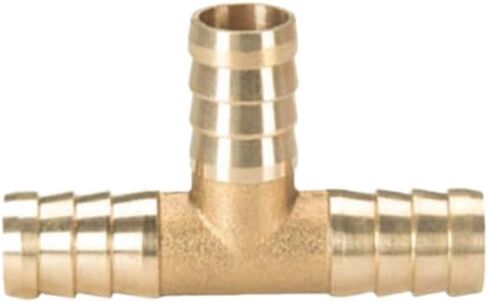 قطعة T-Y من النحاس موصل ثلاثي الاتجاهات للهواء والماء والنفط والغاز - معرف 6 مم/8 مم/10 مم/12 مم، نحاس صلب، لمسة نهائية ذهبية (T 10 مم) in Kuwait