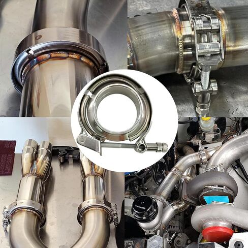 2 X 3.5 inch Quick Release V Band Clamp with Male Female Flanges 304 Stainless Steel for Exhaust Downpipes, 2 Pack in Saudi Arabia