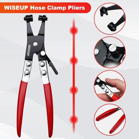 WISEUP Hose Clamp Pliers Heavy Duty Hose Remover Tool for Removal and Installation of Spring Hose Clamps,for Automotive Fuel, Oil, Coolant, Radiator in Kuwait