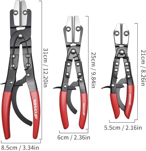 WISEUP 3PCS Hose Pinch Off Pliers- 8in, 10in, 12in Ratchet Hose Pliers for Automotive Radiator, Radiator, Fuel & Coolant Lines with Storage Bag in Kuwait