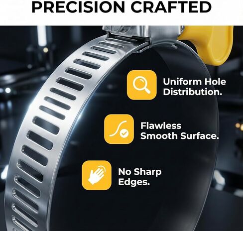4 Pack 304 Stainless Steel Hose Clamps with Plastic Thumb Handles, Hand Tightened Adjustable Pipe Clamps Set for Water, Gas, Garden & Automotive Hoses in Saudi Arabia
