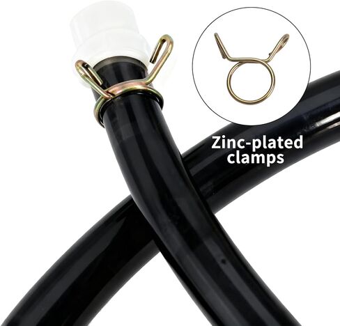 340 PcsSpring Clips Clamps, 9 Sizes 5-13mm Hose Spring Clamps, Double Wire Fuel Line Spring Clamp Fasteners, Car Fuel Line Clips for Motorcycle Scooter ATV Tubing in Kuwait