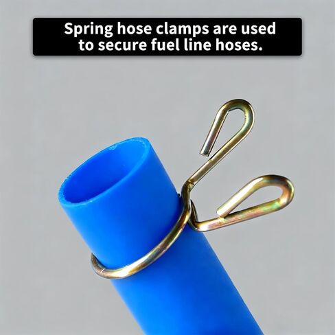 340 PcsSpring Clips Clamps, 9 Sizes 5-13mm Hose Spring Clamps, Double Wire Fuel Line Spring Clamp Fasteners, Car Fuel Line Clips for Motorcycle Scooter ATV Tubing in Kuwait