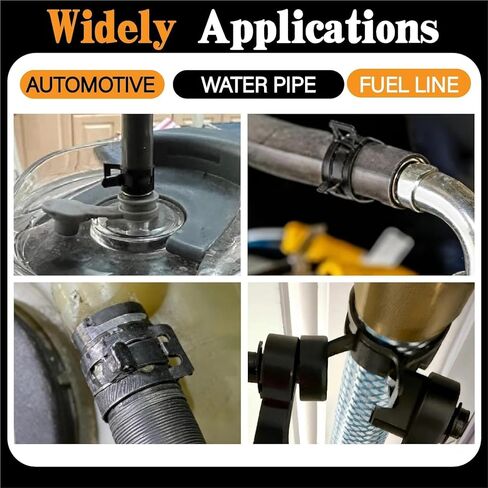 355Pcs 6-25mm Spring Hose Clamps Assortment Kit With Swivel Flat Clamp Plier and Removal Plier,Radiator Hose Clamp,Black Hose Clips for Automotive Fuel Line,Silicone Vacuum in Kuwait