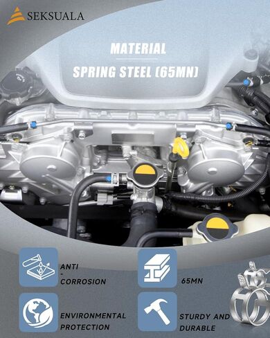 مجموعة متنوعة من 360 قطعة من 1/5 بوصة إلى 1 بوصة (5-25 مم) مجموعة متنوعة من مشابك خرطوم الربيع مع زرادية مشبك خرطوم مسطحة دوارة، مشابك فولاذية ذات توتر ثابت لخطوط الوقود والسيليكون وخراطيم الفراغ (رمادي) in Kuwait