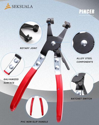 مجموعة متنوعة من 360 قطعة من 1/5 بوصة إلى 1 بوصة (5-25 مم) مجموعة متنوعة من مشابك خرطوم الربيع مع زرادية مشبك خرطوم مسطحة دوارة، مشابك فولاذية ذات توتر ثابت لخطوط الوقود والسيليكون وخراطيم الفراغ (رمادي) in Kuwait