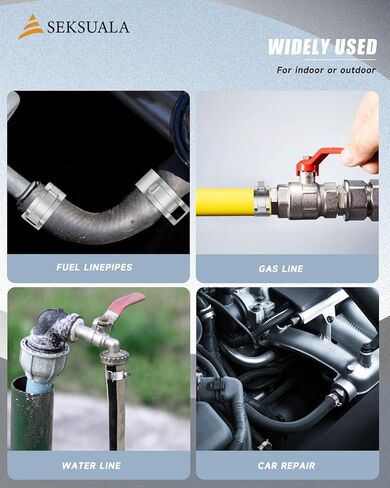 مجموعة متنوعة من 360 قطعة من 1/5 بوصة إلى 1 بوصة (5-25 مم) مجموعة متنوعة من مشابك خرطوم الربيع مع زرادية مشبك خرطوم مسطحة دوارة، مشابك فولاذية ذات توتر ثابت لخطوط الوقود والسيليكون وخراطيم الفراغ (رمادي) in Kuwait