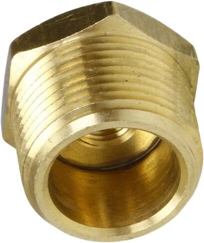 مخفض البطانة السداسية لضاغط الهواء 110NC - لأجزاء توصيل نظام أنابيب الهواء المضغوط - استبدال تركيب الأنابيب النحاسية الصلبة - 1 بوصة × 1/4 بوصة ذكر NPTF × أنثى NPTF أصفر in Kuwait