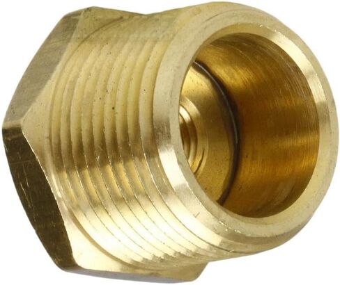 مخفض البطانة السداسية لضاغط الهواء 110NC - لأجزاء توصيل نظام أنابيب الهواء المضغوط - استبدال تركيب الأنابيب النحاسية الصلبة - 1 بوصة × 1/4 بوصة ذكر NPTF × أنثى NPTF أصفر in Kuwait