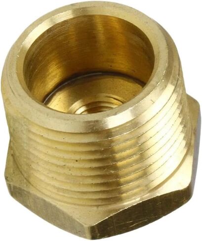 مخفض البطانة السداسية لضاغط الهواء 110NC - لأجزاء توصيل نظام أنابيب الهواء المضغوط - استبدال تركيب الأنابيب النحاسية الصلبة - 1 بوصة × 1/4 بوصة ذكر NPTF × أنثى NPTF أصفر in Kuwait