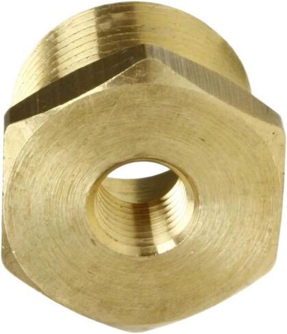 مخفض البطانة السداسية لضاغط الهواء 110NC - لأجزاء توصيل نظام أنابيب الهواء المضغوط - استبدال تركيب الأنابيب النحاسية الصلبة - 1 بوصة × 1/4 بوصة ذكر NPTF × أنثى NPTF أصفر in Kuwait