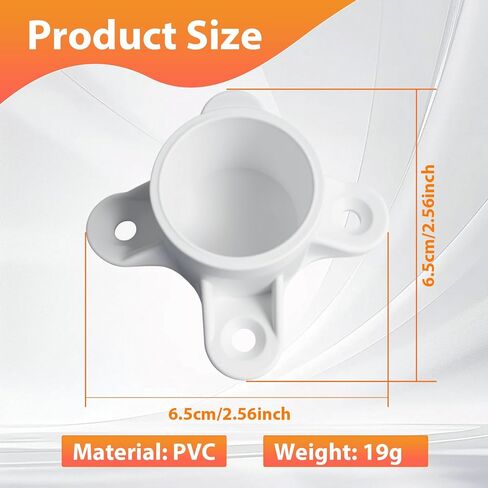 12 قطعة شفة PVC مقاس 1 بوصة مع براغي تثبيت، تركيبات غطاء أرجل الطاولة، أغطية لسان لولبية لمشروعات حامل القضيب DIY، صناعة أرفف التخزين، أقدام الدعم in Kuwait