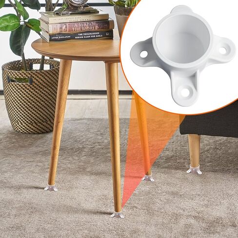 12 قطعة شفة PVC مقاس 1 بوصة مع براغي تثبيت، تركيبات غطاء أرجل الطاولة، أغطية لسان لولبية لمشروعات حامل القضيب DIY، صناعة أرفف التخزين، أقدام الدعم in Kuwait