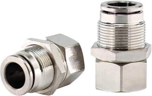 Brass Pneumatic Push Fitting Bulkhead Female Push-In Condition Thread Connection Machinery 8mm 5Pcs in Kuwait