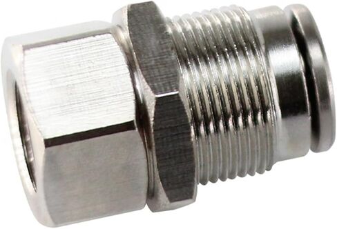 Brass Pneumatic Push Fitting Bulkhead Female Push-In Condition Thread Connection Machinery 8mm 5Pcs in Kuwait