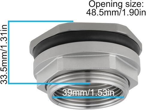 SING F LTD 1-1/4 "أنثى الحاجز خزان المياه موصل الفولاذ المقاوم للصدأ الخيوط 39 مللي متر x 48.5 مللي متر in Saudi Arabia