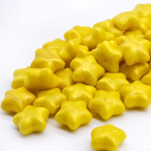 TELOSMA 100 Stars Shape Sealing Wax Beads - Big Wax Seal Beads in Glass Jar, Making Wax Seals for Wedding or Event Party Invitation, Thanks Card Envelope, Gift Wrapping - Glitter Yellow in Saudi Arabia