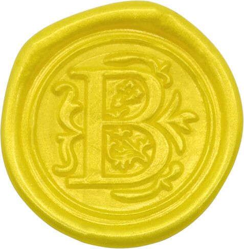 TELOSMA 100 Stars Shape Sealing Wax Beads - Big Wax Seal Beads in Glass Jar, Making Wax Seals for Wedding or Event Party Invitation, Thanks Card Envelope, Gift Wrapping - Glitter Yellow in Saudi Arabia