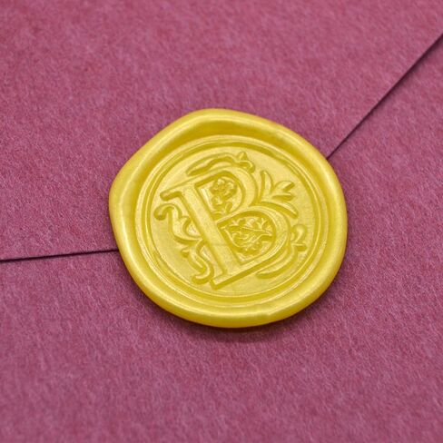 TELOSMA 100 Stars Shape Sealing Wax Beads - Big Wax Seal Beads in Glass Jar, Making Wax Seals for Wedding or Event Party Invitation, Thanks Card Envelope, Gift Wrapping - Glitter Yellow in Saudi Arabia