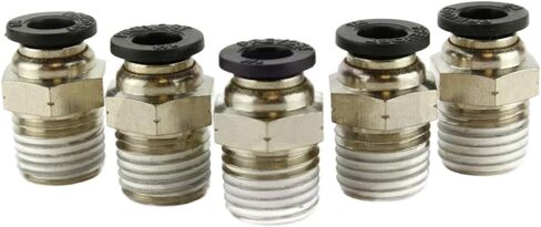 ضاغط الهواء RPDMR4121 في لقفل التوصيل المستقيم - لجزء الأنظمة الهوائية لضاغط الهواء بريفوست RPD-MR-4121 - تركيبات موصل مستقيم بقفل دفع - 1/4 بوصة MNPT x 1/4 OD أنبوب أنثى 5 قطع in Kuwait