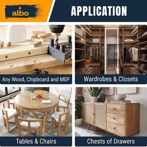 ALBO Wooden Dowel Pins 1/4 x 1-1/4 inch Fluted Wood Dowels Rods 200 Pack Hardwood Crafts Dowel Pegs in Kuwait