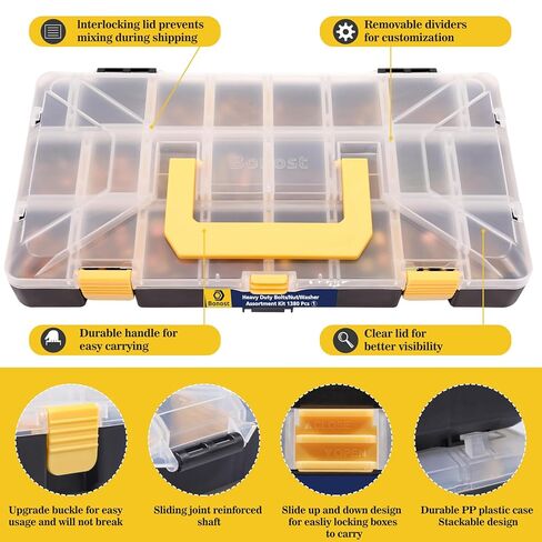 مجموعة متنوعة من الأجهزة مكونة من 3010 قطعة مع مسامير رأس متنوعة SAE وPhillips مترية، ومجموعة براغي سداسية مترية من الدرجة 8.8 مع صواميل وغسالات قفل متطابقة (4 صواني) in Kuwait