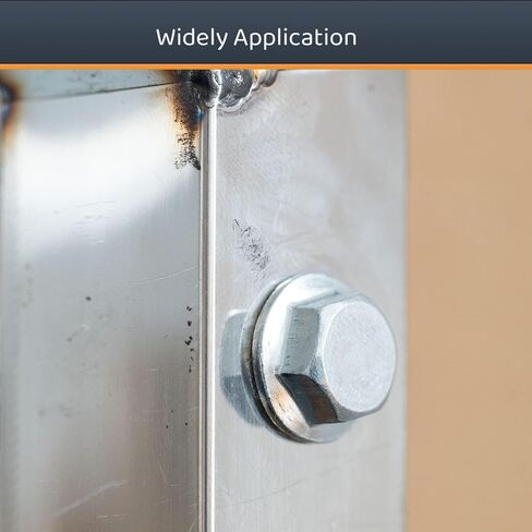 M6-1.0 x 12/16/20/30/45 مجموعة متنوعة من البراغي السداسية ذات الحافة، 180 قطعة من مسامير وصواميل رأس شفة مترية من الفولاذ المقاوم للصدأ. in Kuwait