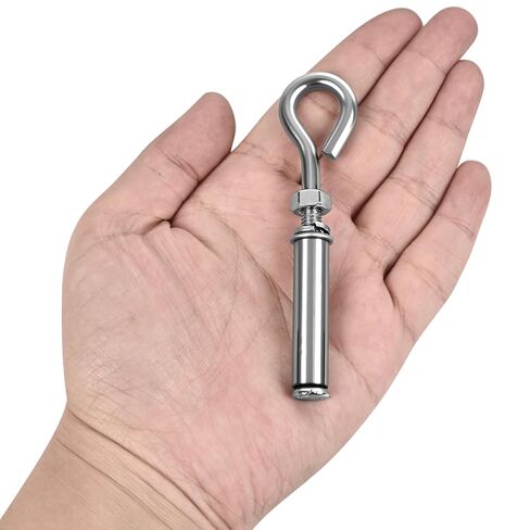 4 Pack 1/4" X 3-1/2" Expansion Eye Bolt,Concrete Eyebolt Anchors,Heavy Duty 304 Stainless Steel Eyebolt Anchors for Concrete Wall (4, 1/4" X 3-1/2") in Saudi Arabia