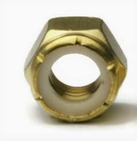 10-32 Brass Nylon Insert Locknut 25 Pieces per Bag in Saudi Arabia