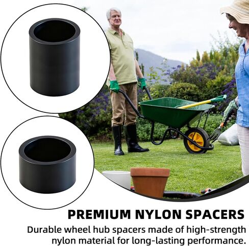 AR-PRO Wheel Hub Spacers – Nylon 5/8" Axle Spacer Kit, Combo Pack with 4 x 1/2in and 2 x 1in Extension Sleeves for Hand Trucks, Dollies, Utility Carts, Wagons in Saudi Arabia