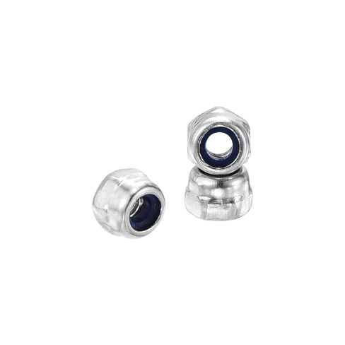 100Pcs Nylon Locking Hex Nuts - [M6 x 1mm], 304 Stainless Steel Hardware Nuts, Silver, for Automotive, Aerospace, Industrial Applications Use in Saudi Arabia