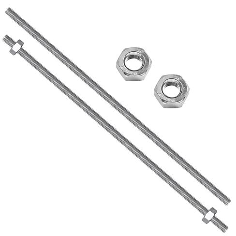 2 عبوة 1/4 بوصة -20 من الفولاذ المقاوم للصدأ جميع المسامير الملولبة بالكامل، طول 10 بوصة، خيوط اليد اليمنى (1/4 بوصة -20) in Kuwait