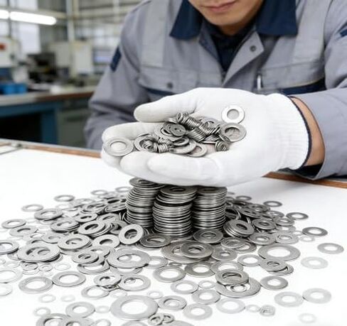 304 Stainless Steel Flat Washers 105 Pcs Assortment, Multi-Size M3 to M10 Kit for Small Projects, Home Repair, Electronics, Furniture & Bicycle Maintenance Hardware Essentials in Saudi Arabia