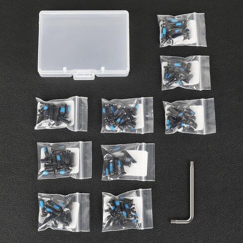 VOTATU Red Dot Mounting Screws Kit - 112 Pcs (28 Sets) Gunsmithing & Optics Screws, Include M3/M3.5/M4/#6-32/#4-40/#6-40/#6-48 (4 Pcs/Set) for Red Dot Sight & Plate Mounting in Saudi Arabia