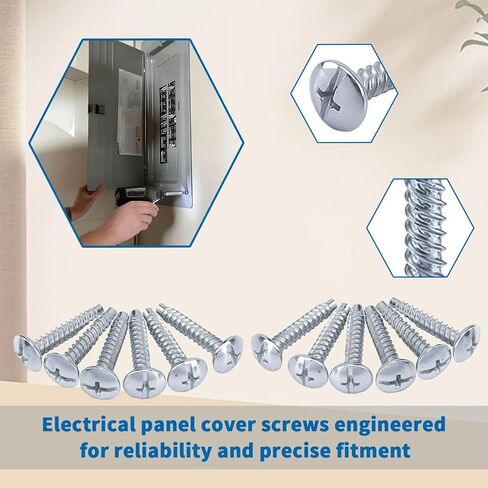 براغي اللوحة الكهربائية لـ Eaton LCCSCS، براغي غطاء صندوق قاطع الدائرة الفولاذية المجلفنة، متوافقة مع مطرقة القاطع أو براينت، 12 حزمة in Kuwait