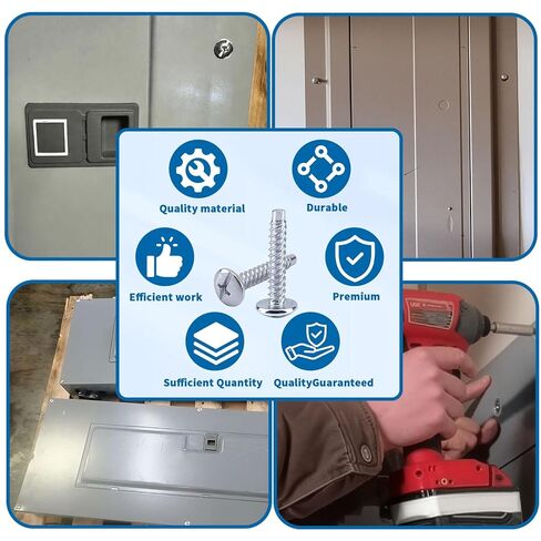 براغي اللوحة الكهربائية لـ Eaton LCCSCS، براغي غطاء صندوق قاطع الدائرة الفولاذية المجلفنة، متوافقة مع مطرقة القاطع أو براينت، 12 حزمة in Kuwait