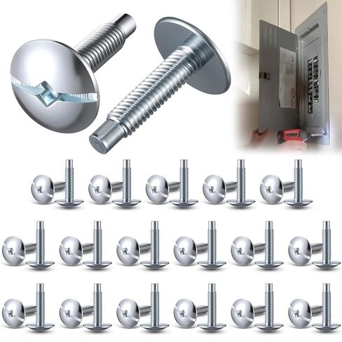 9 Pack Electrical Panel Screws for Square D Load Center, Zinc Coated Breaker Box Cover Screws, 1/4-Inch Thread Size Compatible with Siemens & Murray, QO & Homeline Panels Screw (Silver) in Saudi Arabia
